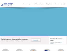 Tablet Screenshot of pacificinsurancebrokerage.com